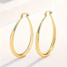 Simple Colorful Hoop Earrings - Women's Elegant Jewelry Gifts - Vàng - Xem 5