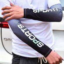 1 par de mangas de protección solar para deportes al aire libre para hombres y mujeres, guardias de brazo elásticos con protección UV de color degradado, mangas de enfriamiento para el brazo, adecuados para ocio al aire libre, golf, ciclismo, running, conducción, regalos.