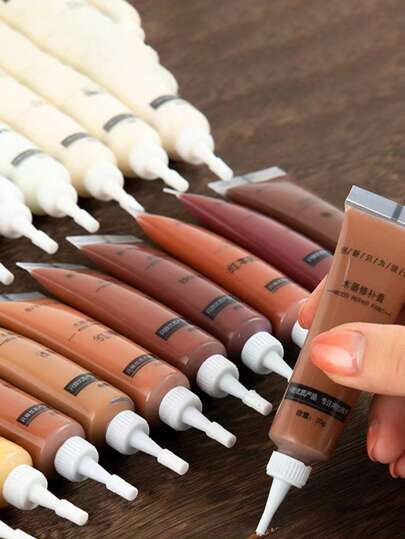 Tinta Premium para Retoque de Móveis - Repara Arranhões, Amassados e Lascas em Madeira, Couro e Metal! Secagem rápida, à prova d'água - Ótima para Mesas, Cadeiras, Portas e Pisos - 12 Conjuntos de Cores para Atender às Suas Diferentes Necessidades de Restauração de Móveis (Restauração "faça você mesmo" em 5 minutos) Embalagens novas e antigas enviadas aleatoriamente