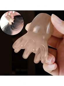 1pc,Octopus Manual Head Massager - Translucent Brown Resin Scalp Comb For Neck And Shoulders Relaxation And Blood Circulation Stimulation, Relaxation Device | Octopus Design | Resin Structure