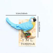 鹦鹉冰箱贴、逼真动物磁性贴纸、鸟类装饰、家居装饰、厨房装饰品、动物园礼品 - 彩色 - 查看 13