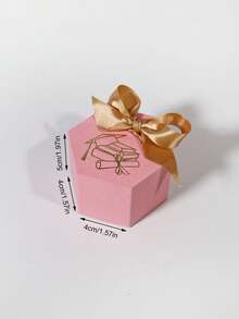 10 件迷你毕业礼盒 - 六角形礼盒，配金箔帽和文凭设计，缎带蝴蝶结 - 毕业派对小糖果盒，典礼纪念品，DIY 包装 - 粉色、黑色、白色、蓝色可选 - 4X4X5cm - 查看 12