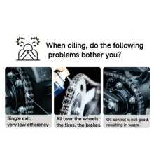 Motorcycle Chain Cleaning & Maintenance Tool Set, Splash Guard Kit, Bicycle Chain Cleaning Assist Tool, Chain Oil & Wax Spray, Chain Cleaner Nozzle