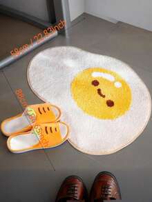 Plush Bathroom Mat In Egg Shape Cartoon Design - Soft, Non-Slip, Absorbent Polyester Material, Machine Washable - Multicolor - View 14