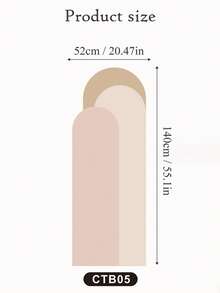 8 couleurs au choix, 20,47 * 55,1 pouces / 20,47 X 46 pouces - 1 pièce Autocollants muraux de style de décoration en arc pour le salon, le canapé, l'arrière-plan de la table de chevet. Élément géométrique bohème autoadhésif pour papier peint - Multicolore - Voir 15