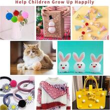 迷你绒球 10 毫米彩色绒球 1 厘米柔软毛绒球 适用于 DIY 艺术工艺品项目用品派对家居装饰 300 个（20 克） - 彩色 - 查看 11