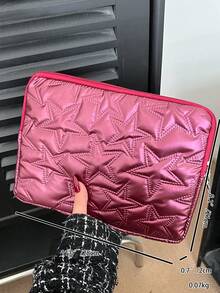 Bolsa para Laptop Multiuso, Bolsa de Mão com Estampa de Estrela, Estojo Protetor para Laptop Compatível com Laptops de 13, 13.3, 14, 15, 16 Polegadas, Laptop, Chromebook - Vinho - Visão 10