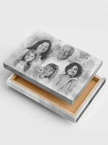 Catygift 定制水彩画,融入您的照片,个性化画布装裱,精致墙面装饰,家庭合影照片定制,送给她的理想礼物,适合茶室、情人节、母亲节、生日、父亲节、毕业典礼、婚礼、乔迁之喜、客厅家居装饰等场合。 - As Shown - 查看 9