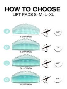 8 件/4 种尺寸自粘睫毛垫，睫毛烫发棒，无胶睫毛提升罩，可重复使用柔软 J&L&B&D 卷发化妆美容工具绿色 - 綠色 - 查看 4