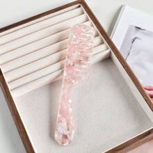 1 Stück Mehrfarbig Breitzahn Haarbürste aus Acetatplastik mit Griff, 18 cm tragbarer Haarstyling-Kamm, geeignet für verschiedene Anwendungen, niedliches Pflege-Werkzeug-Geschenk, Lässig
