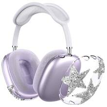 Airpod Max(2024/2020) Shining Star Earphone Protective Case, 3D Star Silicone Earphone Protective Cover, Unique 3D Glittering Star TPU Protective Shell, Stereoscopic Star Silicone Protective Cover, Silicone Earphone Protective Case, Fashionable Configuration, Best Gift