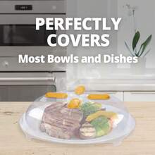 Magnetic Microwave Cover For  | Clear Microwave Splatter Cover | Microwave Plate Cover With Steam Vents | Dish Cover | Dishwasher Safe | Orange - 1 - View 6
