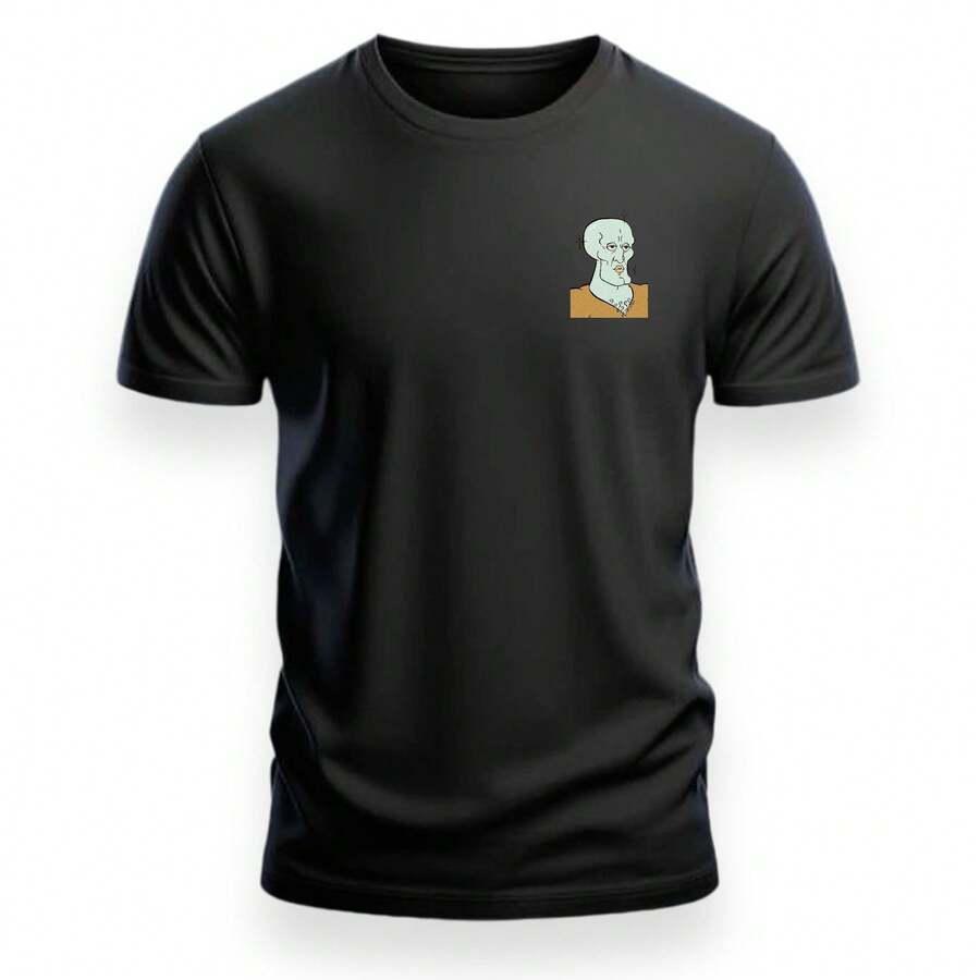 Playera Boob Esponja Calamardo Guapo Bordada Caricaturas Moda