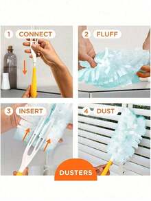 30PCS Electrostatic Duster Refills - Multipurpose Cleaning Heads For Electronics, Furniture & Ceiling Fans - Multicolor - View 5