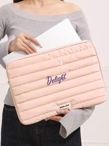 1pc Personalized Fashion Lightweight Handbag Inner Liner, Custom Embroidered Laptop/Tablet Sleeve Compatible With IPad, 13/14 Inch Notebook, Highly Attractive Portable Computer Bag, Suitable For Daily Carry And Gifting Compatible With Macbook