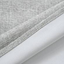 2 Pieces 100% Blackout Thickened Bedroom Curtains, Silver Grommet Linen Textured Curtains With Thermal Insulation White Lining Full Blackout Noise Reduction Curtains For Living Room Apartment Dorm Farmhouse White Beige Light Gray Dark Gray Taupe