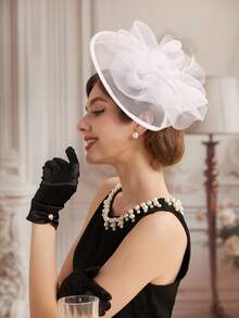 Fascinators Hat For Women Tea Party Headband Kentucky Derby Wedding Flower Mesh Hair Clip