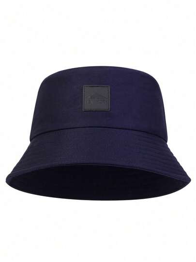 1pc Men's Sun Hat With PU Leather Tag, Outdoor Casual Bucket Hat Suitable For Spring, Autumn, Travel, Beach HolidayMen's Sun Hat Summer Hat, Suitable For Summer Outdoor Activities Such As Hiking And Fishing