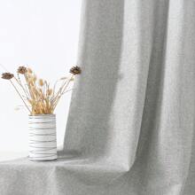 2 Pieces 100% Blackout Thickened Bedroom Curtains, Silver Grommet Linen Textured Curtains With Thermal Insulation White Lining Full Blackout Noise Reduction Curtains For Living Room Apartment Dorm Farmhouse White Beige Light Gray Dark Gray Taupe