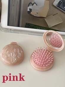Marble Massage Comb, Hair Brush With Mirror, Lightweight Travel Comb, Portable Folding, Makeup Brush, Beauty Bag, Suitable For Styling And Massage, Abs Plastic, Suitable For Women, Must-Have For Going Out, Travel Accessories. Summer Travel Essentials Workout School Supplies Camping Holiday Essentials Vacation Cruise,Back To School,Travel Holiday Essentials,Hair Accessories For Women,Brush,Hair Brushes,Edge Brush,Brush Hair,Hair Comb,Comb Hair,Detangling Brush,Ball Brush,Mini Hair Brush,Hair Brush Set,Wooden Comb,Hair Brush, Brush, Comb, Slick Back Brush, Hairbrush, Edge Brush, Brush Hair, Hair Comb, Hair Brush Set, Comb Hair, Mini Hair Brush, Detangling Brush, Hair Brushes, Hair Products, Hair Tools, Hair Stuff, Hair Care, Curly Hair Brush, Barber, Barber Accessories, Hairdressing Equipment,Travel Essentials,Hairstyle,Hairdressing