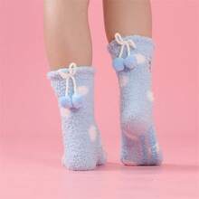 Sanrio Cartoon Schlaf Socken Cinnamoroll süße Plüsch Socken, gepolstert warm Socken für Zuhause, flauschige Boden Schlaf Strümpfe, Weihnachtsgeschenke