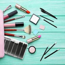 313Pieces Makeup Tools Kit Includes 1Pc Plastic Storage Organizer Box Hair Clips Eyeliner Brushes Mascara Wands And Lipstick Applicators For Lip