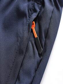 男士户外夏季短裤，时尚运动骑行徒步短裤，男友风 - 藏蓝色 - 查看 3