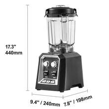 Professional Blender, Commercial Countertop Blenders, 68 Oz Glass Jar Blender Combo, Stainless Steel 3 Functions Blender, For Frozen Drinks, Shakes, Smoothies, Peree, And Crush Ice, Black - Three functions black - 查看 9
