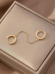 1 Set Luxury Chain Tassel Copper & Earrings & Eardrops, Gift For Date