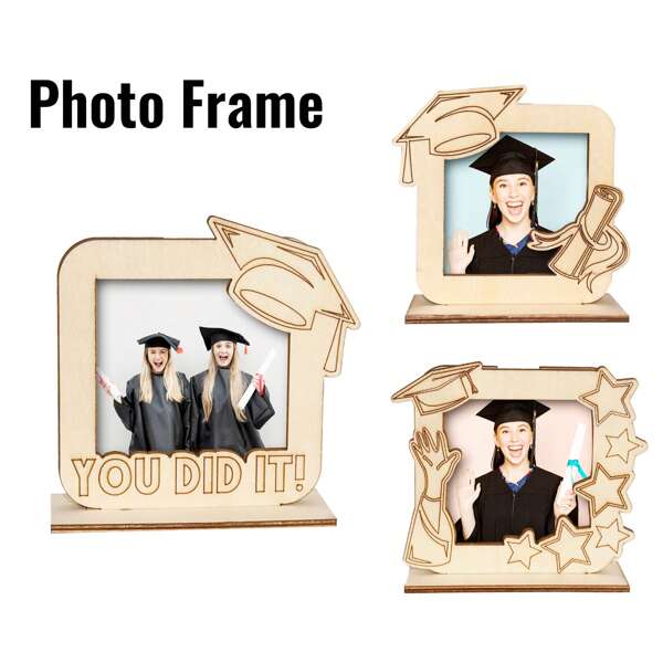 1 pieza Marco de fotos para decorar el escritorio en época de graduación, regalo de graduación, útiles escolares, de vuelta a la escuela