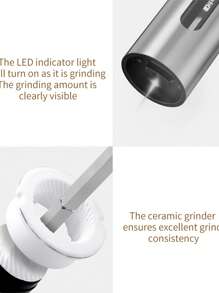 CLITON Zestaw elektrycznych młynków do soli i pieprzu z akumulatorem i automatycznym oświetleniem LED – obsługa jedną ręką, podwójna podstawa ładująca i regulowana grubość – najwyższej jakości automatyczne młynki do przypraw (1 szt., 2 szt., 2 opakowania)