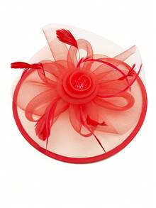 Fascinators Hat For Women Tea Party Headband Kentucky Derby Wedding Flower Mesh Hair Clip