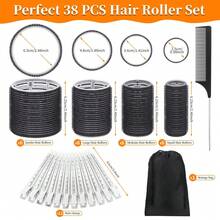 38PCS Hair Rollers Hair Curlers, Rollers, Curlers For Long Hair Thick, Jumbo Large Medium Small Rollers Set, 12 Stainless Steel Clips And Storage Bag, Back To School, Travel Holiday Essentials, Hair Curlers, Curly Hair Brush, Rollers, Curly Hair Products, Barber, Hair Curlers, Rollers, Curly Hair Products, Curler, Rollers Hair Curl, Christmas, Hair Curler, Curly Hair Products, Hair Curl, Hair Roller, Rollers For Hair, Curly Hair Tools, Heatless Curlers, Curly Hair Brush, Hairdressing Equipment,Heatless Waves,Travel Essentials,Hairstyle,Hairdressing,Curly Hair,Hair Rollers,Hair Curler,Heatless Curl,Heatless Curls,Hair Curlers,Rollers,Hair Curl,Rollers For Hair,Curly Hair Tools,Hair Rollers,Hair Roller,Curls Diffuser,Hair,Travel,Hair Products,Hair Tools,Hair Stuff,Barber,Barber Accessories,Barbershop,Hairdressing Equipment