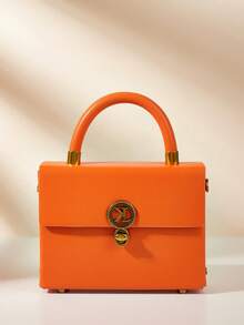 1 件高品质经典盒装设计女士单肩包，多功能可锁顶部手柄斜挎包，礼盒包装，优雅奢华时尚盒装包，适合时尚女性，生日、情人节、母亲节礼物的理想之选