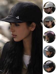1pc Outdoor Spring/Summer/Autumn Thin Quick-Drying Waterproof Foldable Visor Cap, Unisex Japanese Short Brim Baseball Hat, Adjustable 55-60cm - Multicolor - View 12
