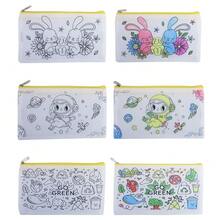 1 套 DIY 涂鸦包套装 - 彩色可重复使用动物艺术派对礼品袋 - 无纺布帆布袋，返校 - 彩色 - 查看 8