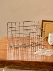 Cirelle 1 件北欧风格和复古风格书架，用于书桌存储和阅读，Rama 舒适家居，舒适家居，办公室/书房用品，返校使用，宿舍必需品 - 銀色 - 查看 4