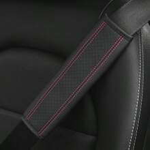1 pièce Housse de ceinture de sécurité de voiture en PU gaufré, accessoires intérieurs automobiles universels toutes saisons
