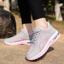 Fashionable Women's New Mesh Breathable Shoes, Lightweight And Casual Outdoor Running Women's Shoes - Grey - View 7
