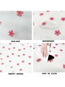 1 Roll Cherry Blossom Shelf Liners, Washable Refrigerator Mat, Waterproof Oil-Proof And Stain-Proof Cuttable Drawer Mat, Non-Slip Fridge Liner Mats Cover Pads For Freezer Glass Shelf Cupboard Cabinet, Home Kitchen Supplies ,Dehumidifier For Home