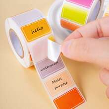 Approx. 500pcs Colorful Label Stickers, Waterproof Self-Adhesive Labels For Handwritten Names, Index Stickers, Storage & Organization,School Supplies,Back To School