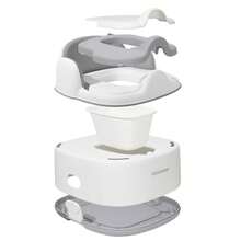 Bebamour Toddler Toilet Seat With Step Baby Potty Tranining Seats Portable Potty For Toddlers Travel Potty For Boys And Girls, Grey