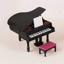 2pcs Mini Piano, Dollhouse Mini Piano, Musical Instrument Simulation Model, Living Room Furniture Decor, Home Decoration Toy, Desktop Ornament, Christmas Gift, Christmas Miniature Scene Decor - Multicolor - View 6