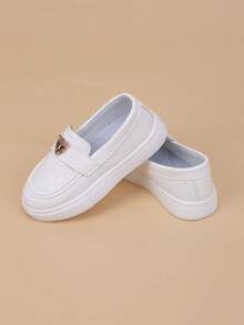 Kids' New Breathable Stylish Simple Slip-On Leopard Print Casual Loafer Shoes - White - View 6