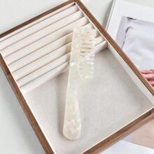 1 Stück Mehrfarbig Breitzahn Haarbürste aus Acetatplastik mit Griff, 18 cm tragbarer Haarstyling-Kamm, geeignet für verschiedene Anwendungen, niedliches Pflege-Werkzeug-Geschenk, Lässig
