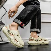 Unisex Hollow EVA Casual Couple Sandals, Beach Shoes - Rice Green - View 9