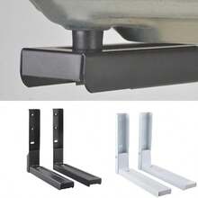 STARLEY-Soporte Pared Universal para Microondas, Extensible con 2 Brazos, Escuadras Plegables, Blanco, Ajustable 28/45.2x23.2x4.7cm hasta 30kg - Negro - Ver 4