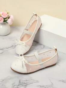 Ballerine traspiranti per ragazze, nuove scarpe da principessa estive, scarpe da ballerina piatte e dolci con perline, scarpe Hanfu per esibizioni - Bianco - Visualizzare 6