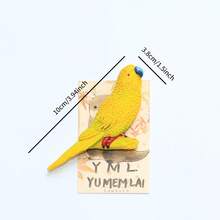 鹦鹉冰箱贴、逼真动物磁性贴纸、鸟类装饰、家居装饰、厨房装饰品、动物园礼品 - 彩色 - 查看 18