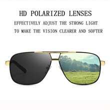 Retro Men's Pilot Metal Polarized Fashion Glasses Fashion Elegant Fashion Glasses Popular Mirror Stylish Lens Driving Bicycle Outdoor Activities Fishing Sports Fashion Glasses For Summer Beach Vacation,Outdoor,Travel